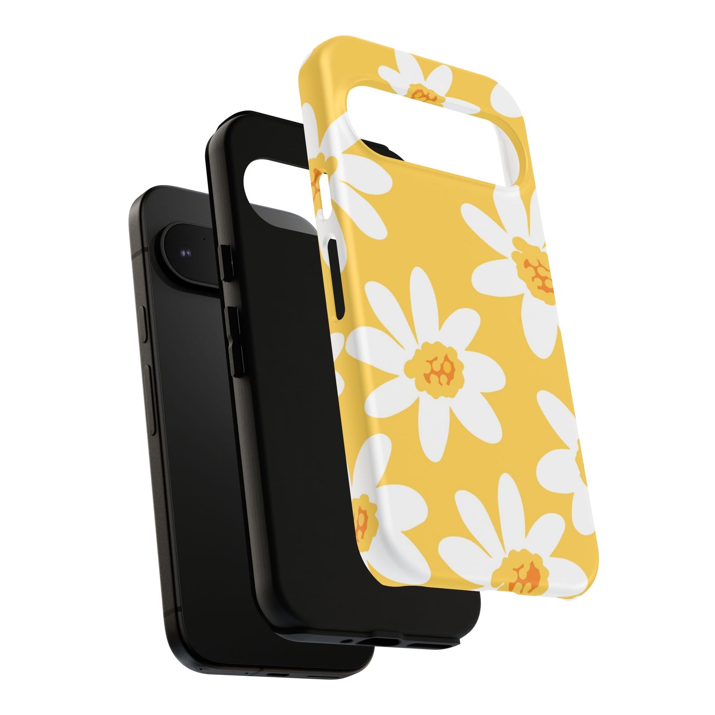 Yellow Daisy Phone Case, Floral Phone Cover, Tough Case, Summer Vibe Accessory, Gift for Nature Lovers, Bright Floral Design