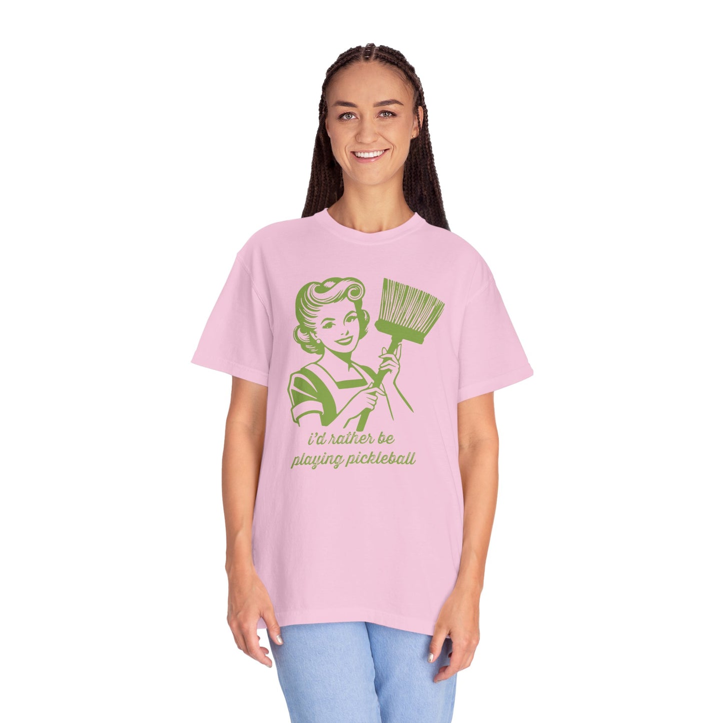 Rather Be Playing PICKLEBALL! Unisex Garment-Dyed T-shirt with Playful Design: Perfect for Picnics, Casual Outings, and Gift Ideas for Friends