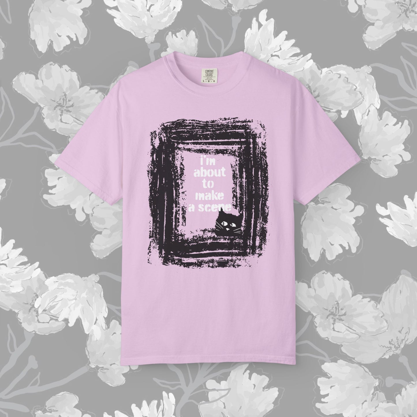 I'm About to Make a Scene...Artistic black Cat T-Shirt, Unisex Graphic Tee, Gift for Cat Lovers, Casual Wear, Cute Cat Design Shirt, Halloween Shirt
