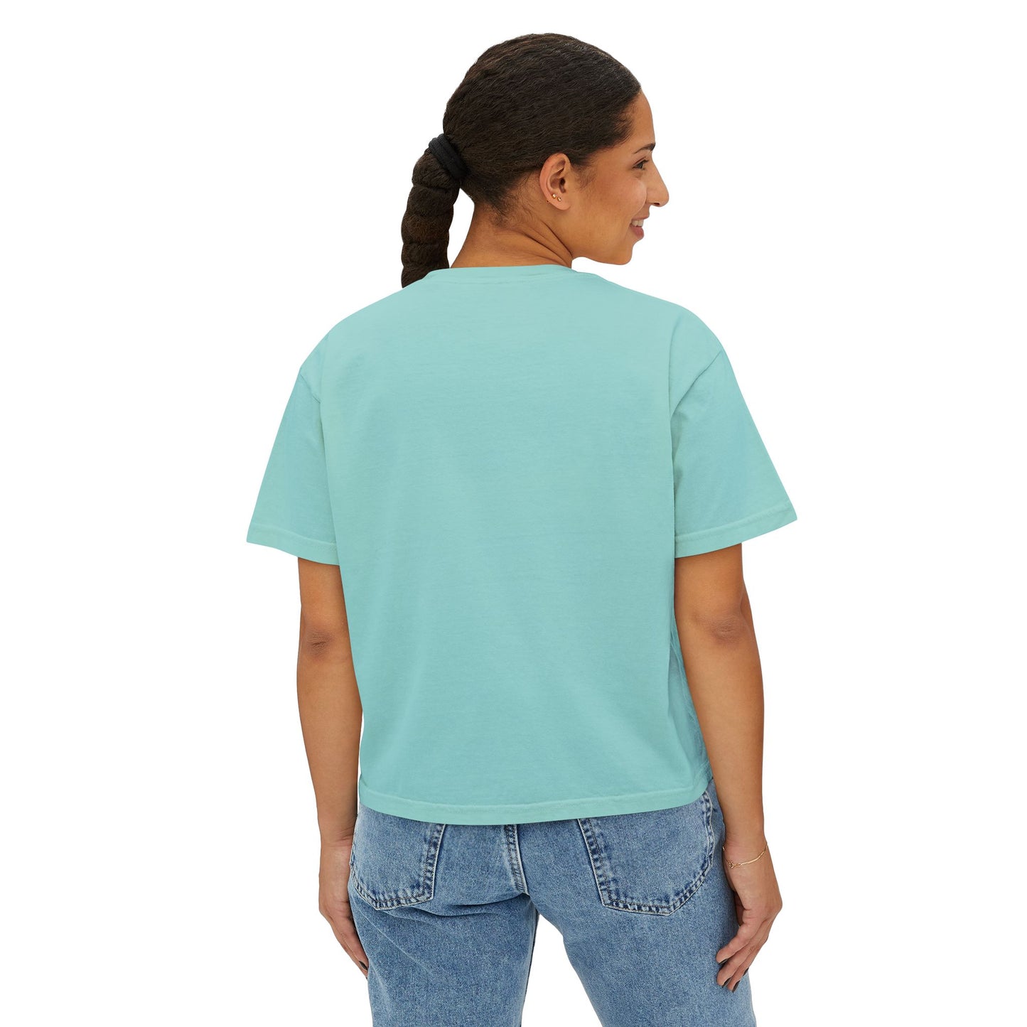 Women's Boxy Tee - 'It's All Greek To Me' Santorini Art Bust Graphic