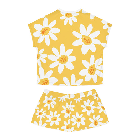 Sunny Daisy Women's Pajama Set, Floral Sleepwear, Cute PJs, Summer Nights, Relaxing Outfits, Gift for Her