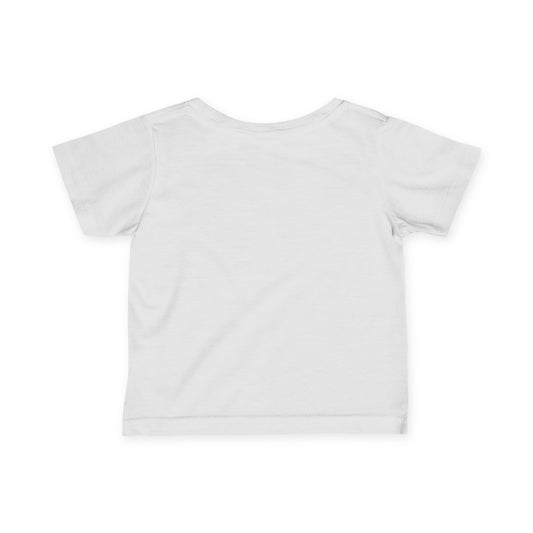 Infant / Toddler Tee — Pink Dog Graphic with "cool babies love jazz"