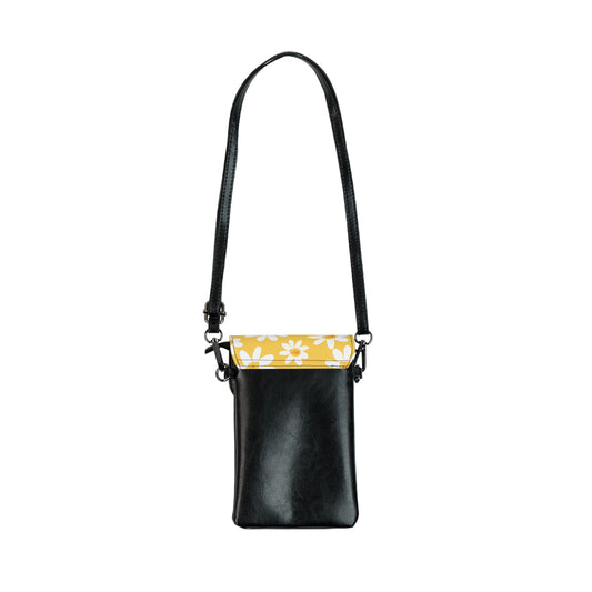 Daisy Cheerful Phone Wallet, Stylish Crossbody Bag, Floral Pouch for Festivals, Travel, Gifts, Summer Vibes