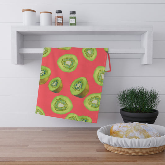 Vibrant Kiwi Print Tea Towels | Kitchen Decor, Gift for Foodies, Home Essentials, Summer & Housewarming Gift, Eco-Friendly Kitchen
