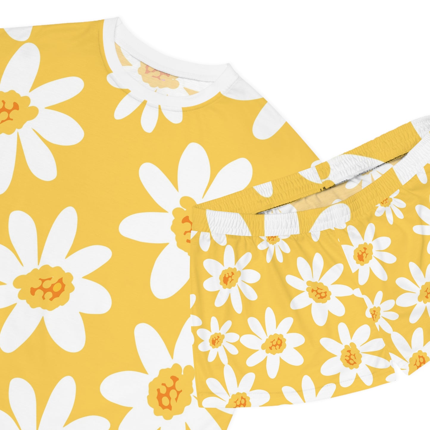 Sunny Daisy Women's Pajama Set, Floral Sleepwear, Cute PJs, Summer Nights, Relaxing Outfits, Gift for Her