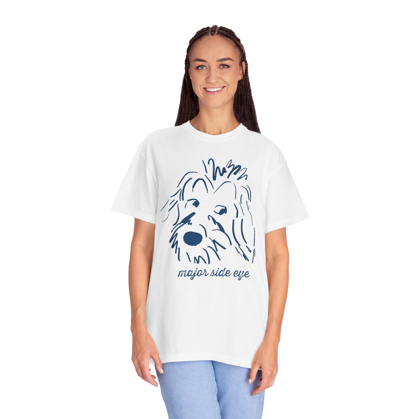 Major Side Eye Dog T-shirt, Funny Pet Lover Shirt, Unisex Gift for Dog Owners, Cute Animal Tee, Casual Everyday Wear