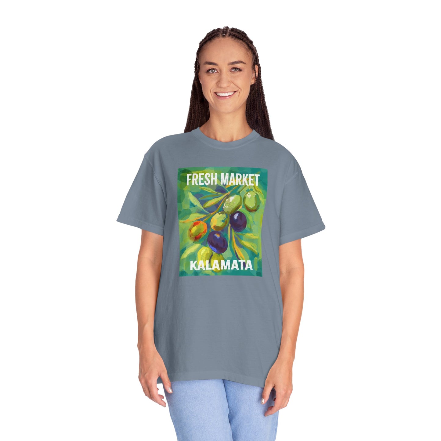 Kalamata Fresh Market T-Shirt — Olive Branch Vintage Produce Tee