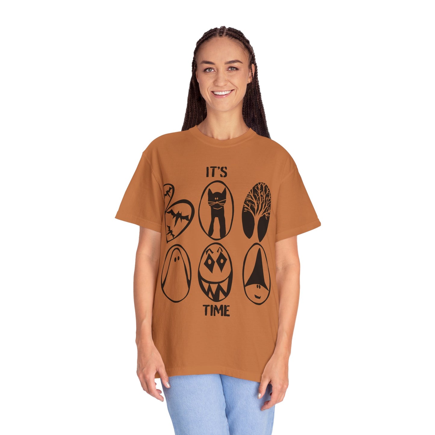 "IT'S BOO TIME" Halloween Themed T-shirt, Spooky Graphic Tee, Unisex T-shirt for Fall, Vintage Style Halloween Shirt, Perfect for Halloween Party
