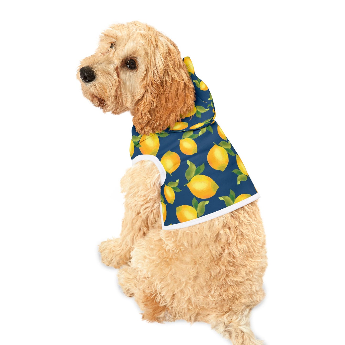 Lemon Print Pet Hoodie – Cozy Dog Apparel, Stylish Pet Clothing, Cute Puppy Pullover, Pet Gift for Dog Lovers, Summer Dog Fashion