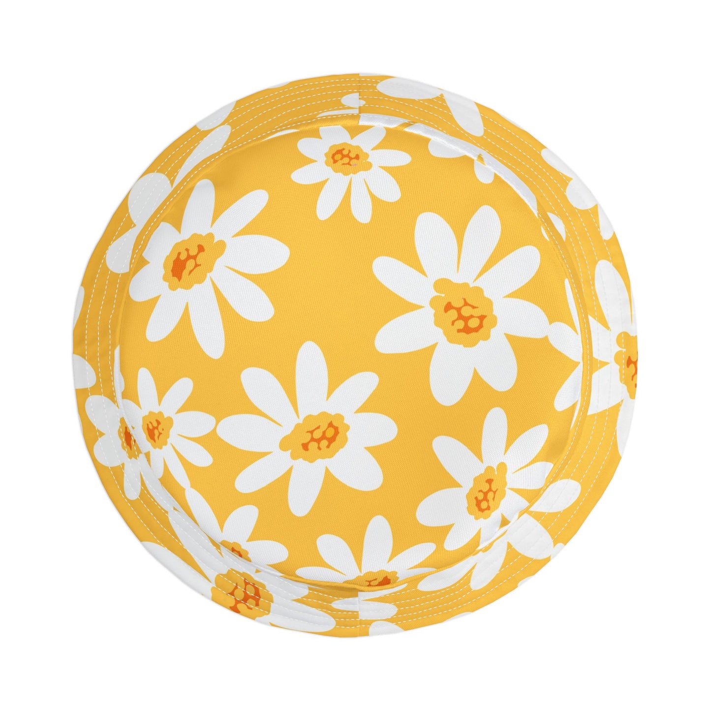 Bucket Hat - Bright Daisy Pattern
