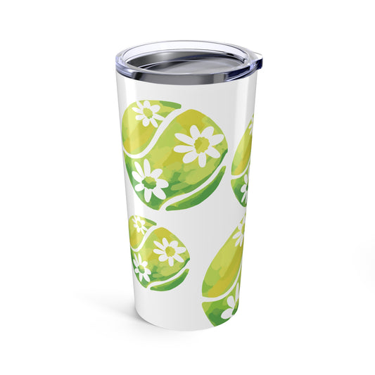 Tumbler 20oz - Tennis Just Play Your Game and Bloom