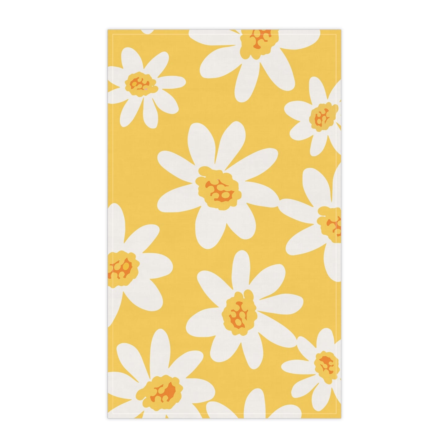 Sunny Daisy Cotton Tea Towels | Bright Kitchen Decor | Floral Home Essentials, Gift for Her, Spring Decor, Kitchen Accessory