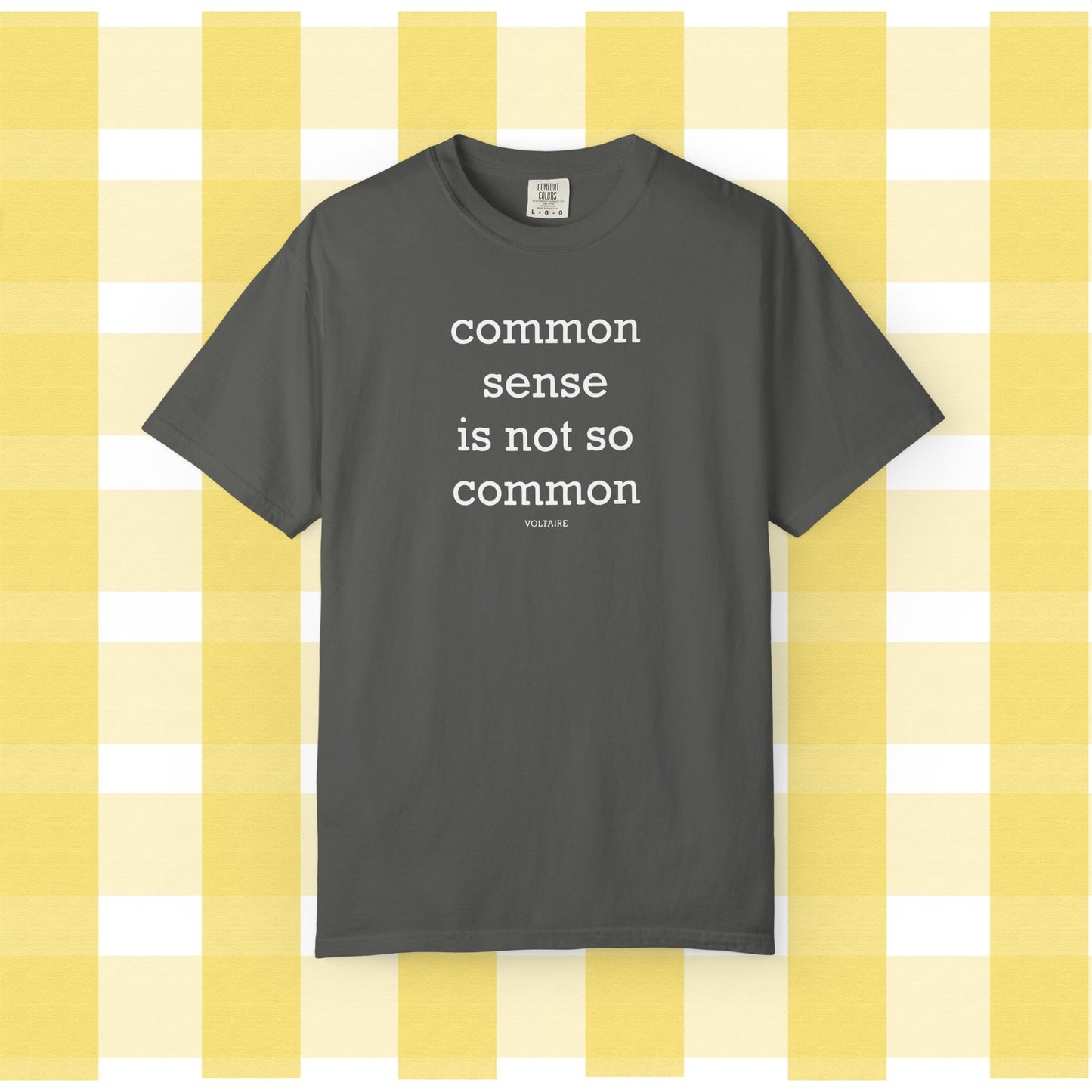 Common Sense Is Not So Common, Volraire Quote, Unisex T-Shirt
