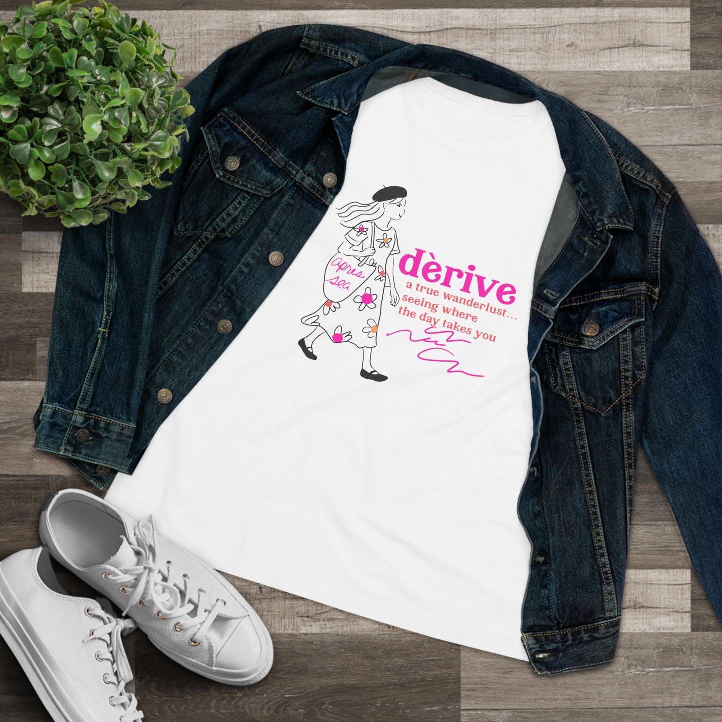 "Derive"...a True Wanderlust...Seeing Where the Day Takes You, Women's Cotton T