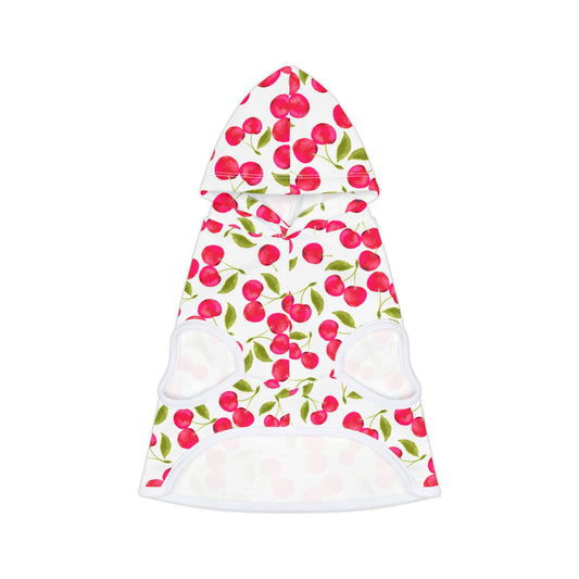 Charming Cherry Pet Hoodie, Cute Dog Sweater, Adorable Pet Outfit, Stylish Pet Wear, Cozy Hoodie for Small Pets