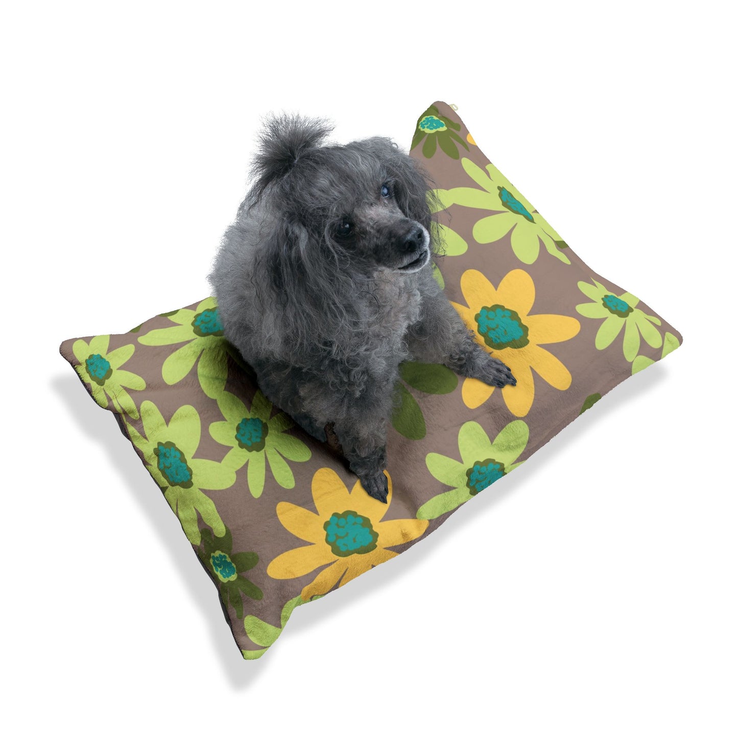 Floral Daisy Pet Bed, Cozy Dog & Cat Mattress, Eco-Friendly Flower Design Pet Cushion, Perfect for Home or Dog Crate, Great Pet Gift, Spring Decor