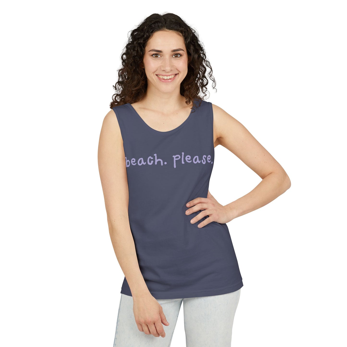 Tank Top - Beach Please Double Entendre Design
