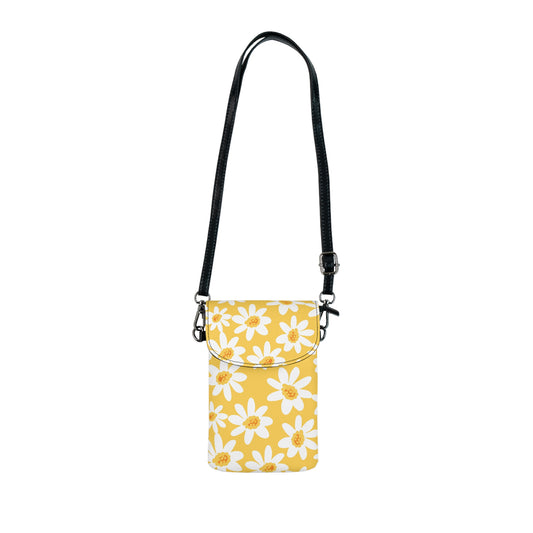 Daisy Cheerful Phone Wallet, Stylish Crossbody Bag, Floral Pouch for Festivals, Travel, Gifts, Summer Vibes