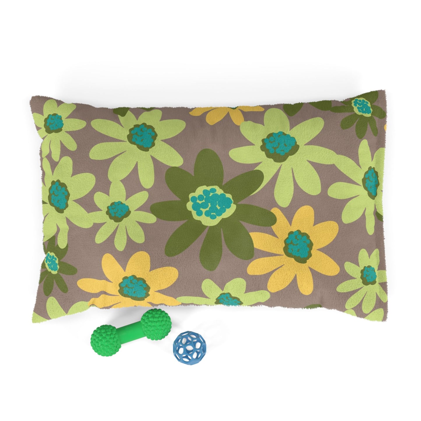 Floral Daisy Pet Bed, Cozy Dog & Cat Mattress, Eco-Friendly Flower Design Pet Cushion, Perfect for Home or Dog Crate, Great Pet Gift, Spring Decor