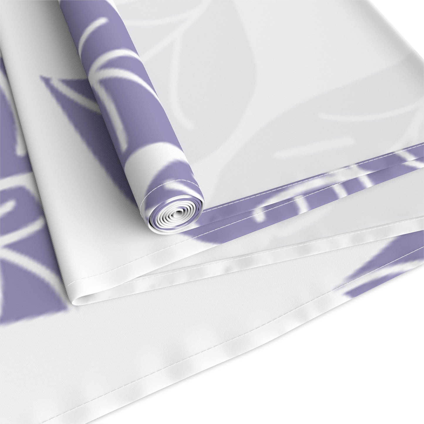 Elegant Lavender Leaf Table Runner | Cotton Poly Decor for Home, Dining, Events, Spring, Seasonal Celebrations, Wedding