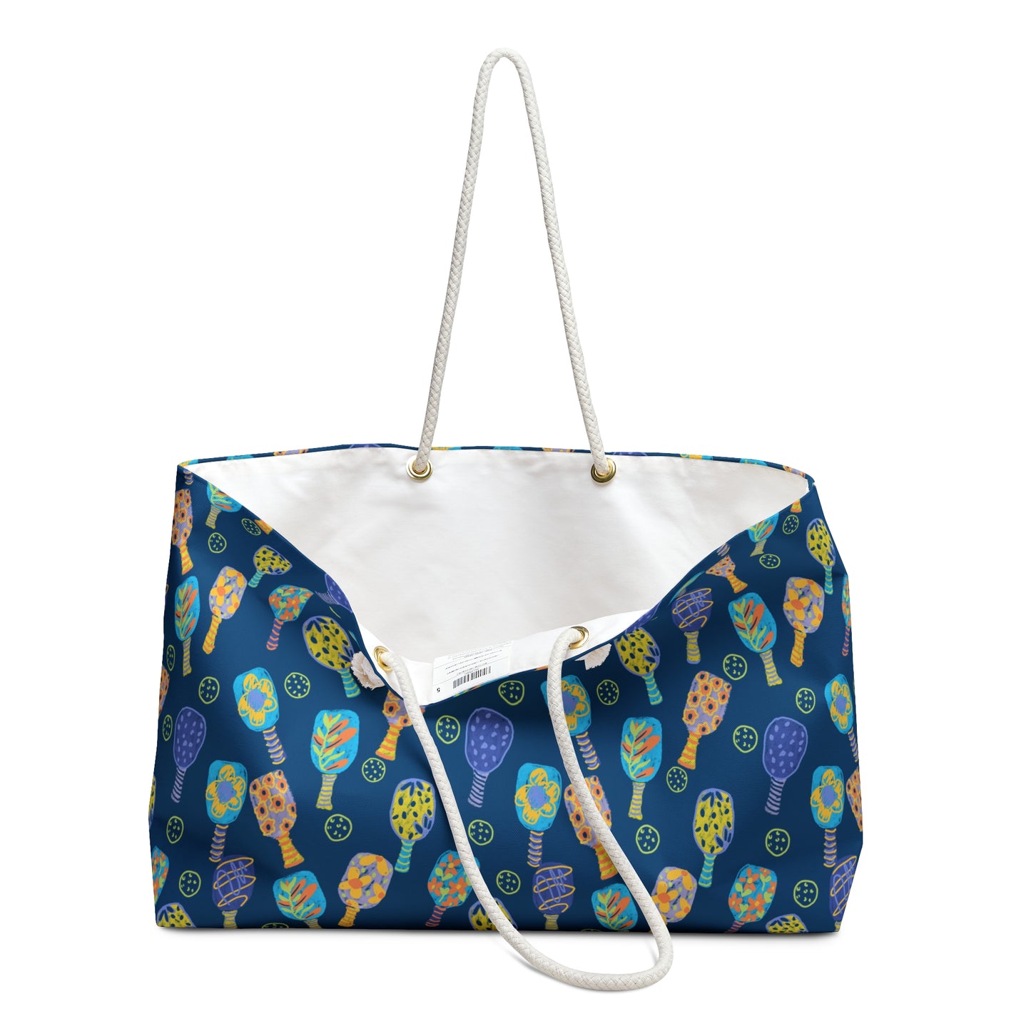 Whimsical Pickleball Paddle Weekend Tote Bag