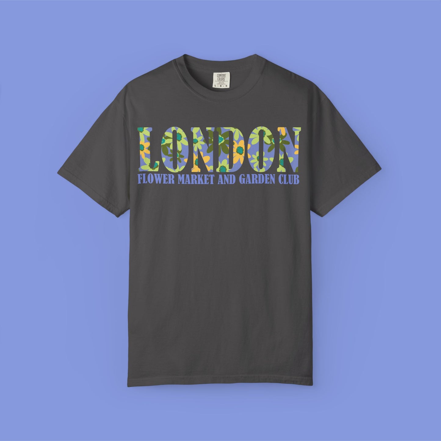 Floral Market T-Shirt, London Flower Club Tee, Unisex Garden Apparel, Summer Gift, Casual Outfit, Travel Shirt