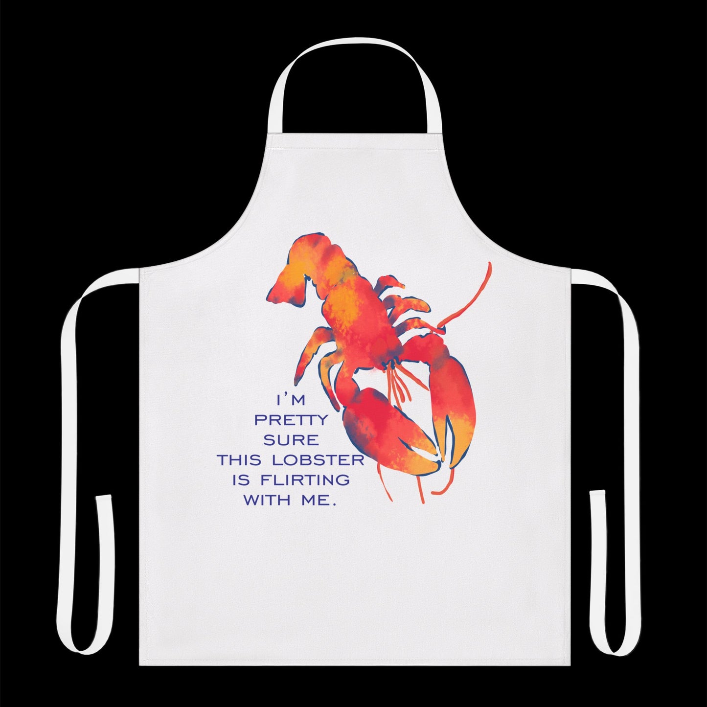 "Is this lobster flirting with me?" Funny Lobster Apron, Colorful Kitchen Gift, Cooking Humor, Seafood Lover's Apron, Chef Accessory, BBQ Party Wear
