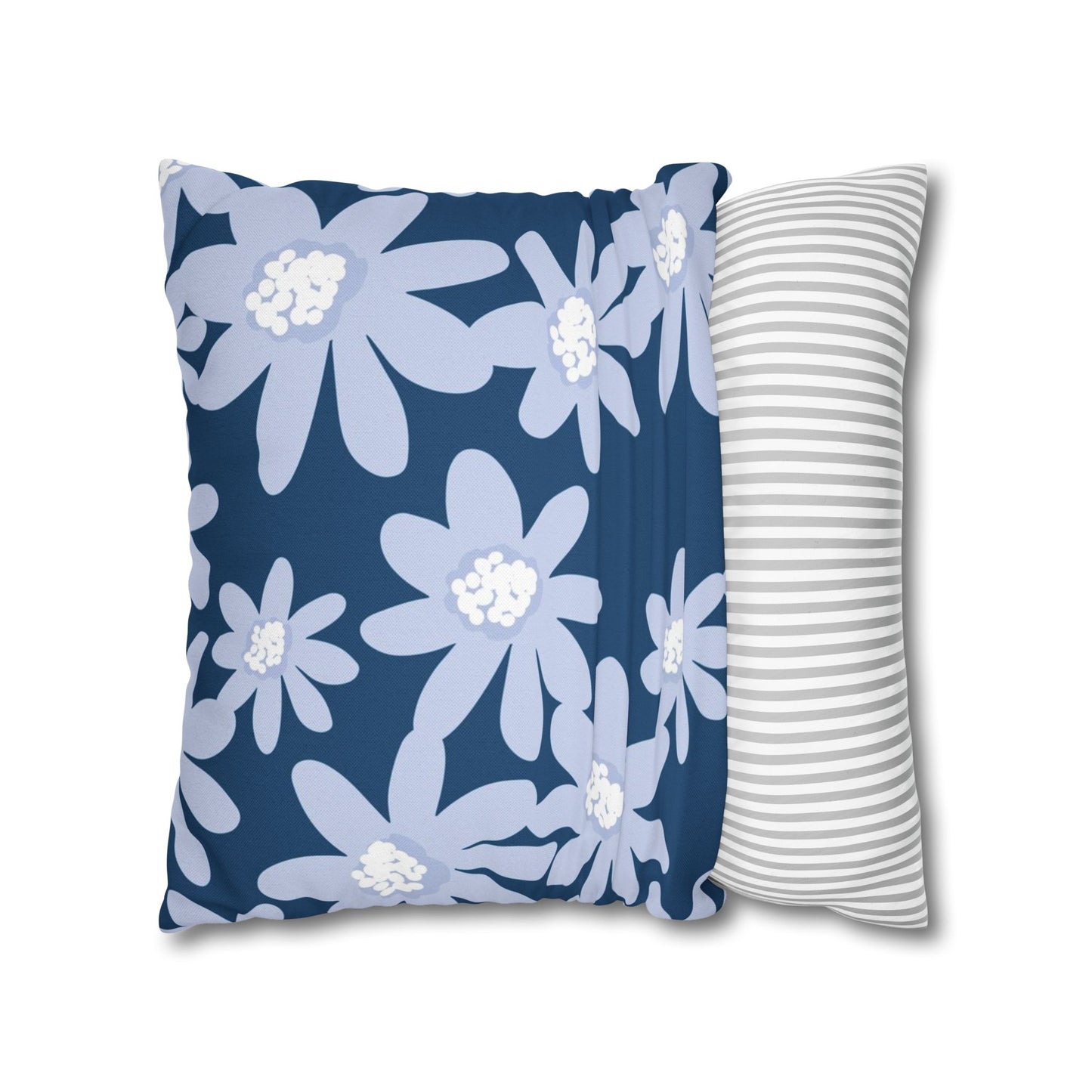 Floral Pattern Square Pillowcase - Cozy Home Decor, Flower Cushion Cover, Living Room Accent, Gift Idea, Spring Home Accessories