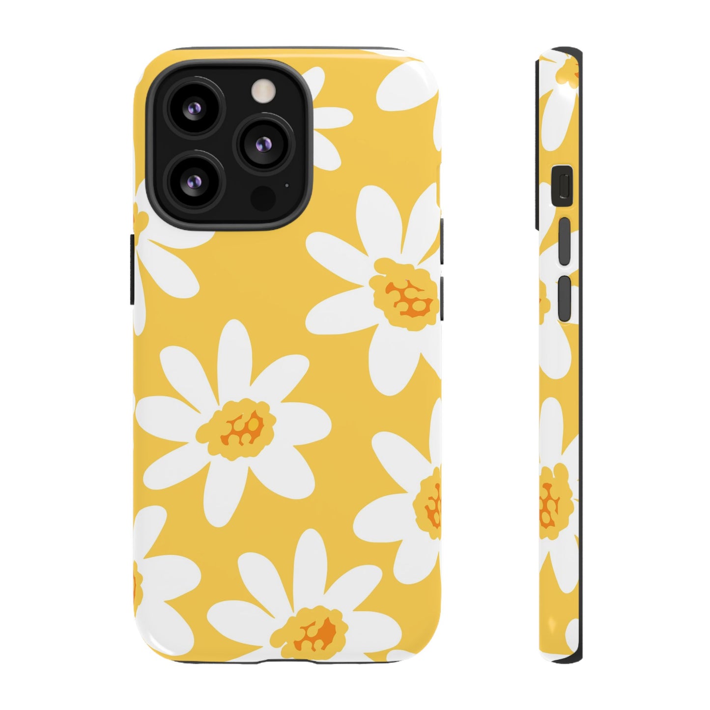 Yellow Daisy Phone Case, Floral Phone Cover, Tough Case, Summer Vibe Accessory, Gift for Nature Lovers, Bright Floral Design