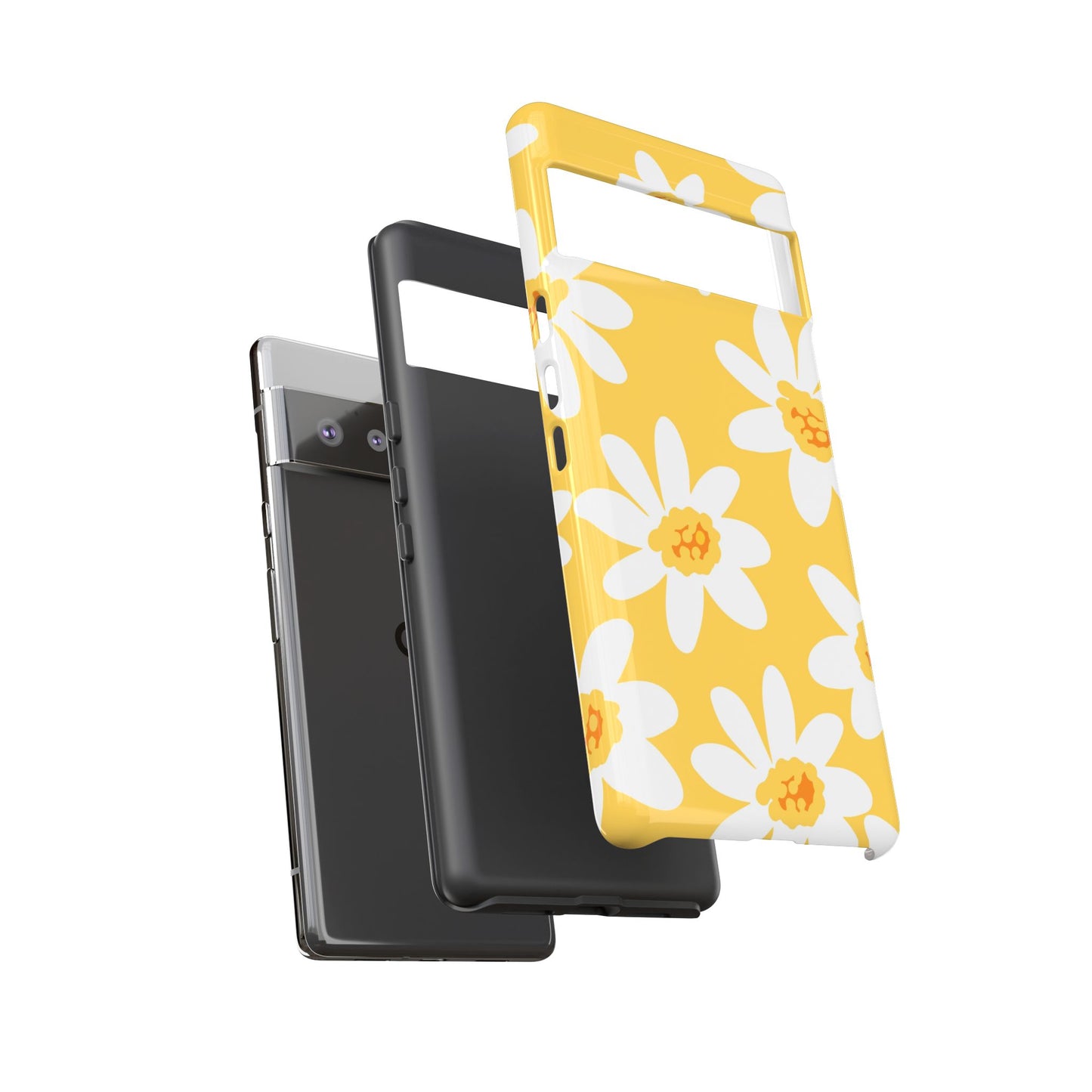 Yellow Daisy Phone Case, Floral Phone Cover, Tough Case, Summer Vibe Accessory, Gift for Nature Lovers, Bright Floral Design
