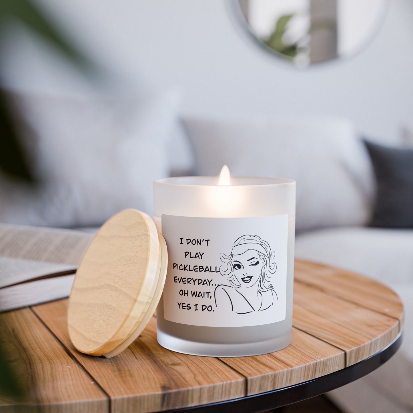 Playful Pickleball Candle - Funny Home Decor, Gift for Athletes, Candle for Relaxation, Unique Birthday Gift, Sporty Room Accent