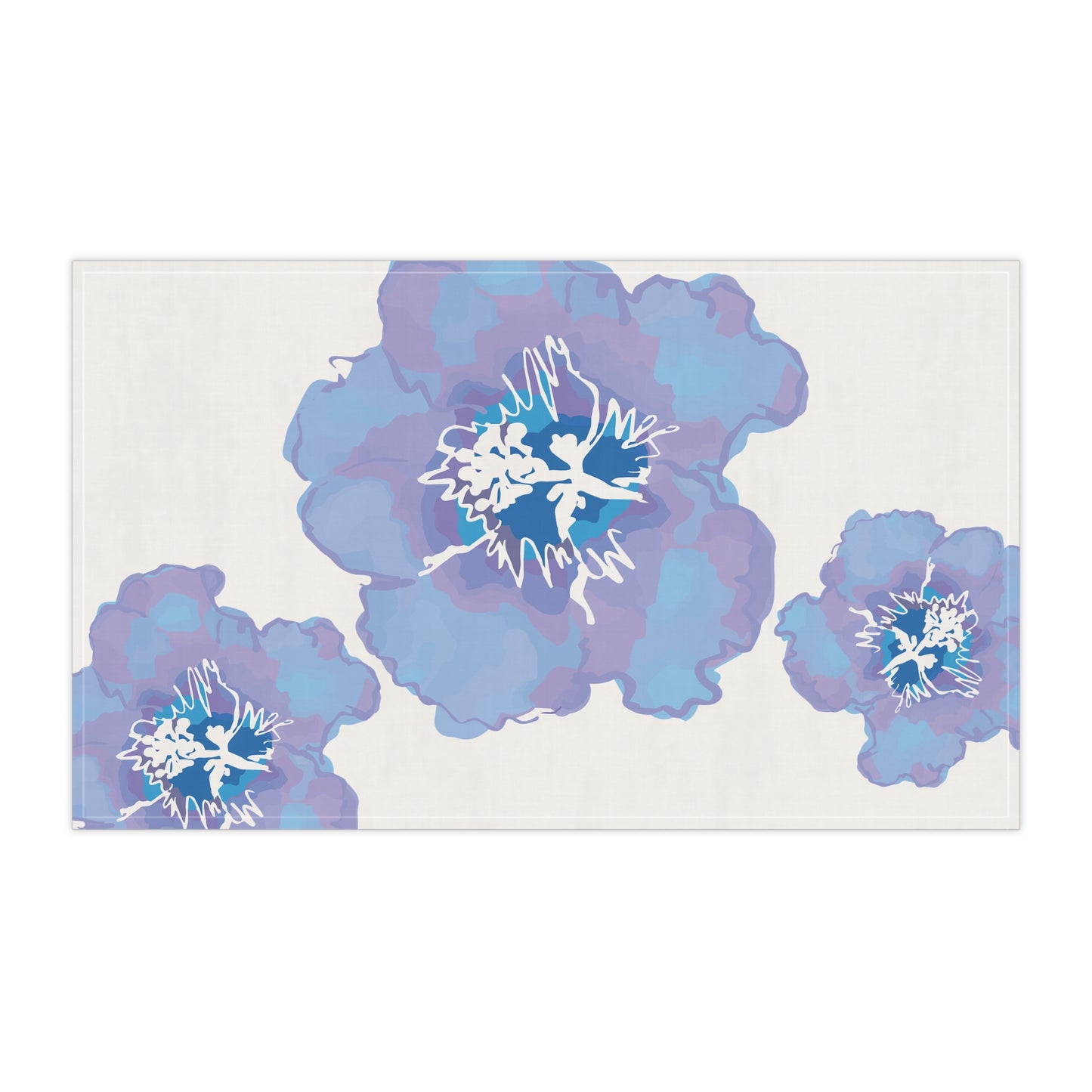 Vibrant Floral Azalea Periwinkle Tea Towels, Kitchen Decor, Gift for Her, Mothers Day, Flower Kitchen Towel, Home Accessories, Eco-Friendly Cloths