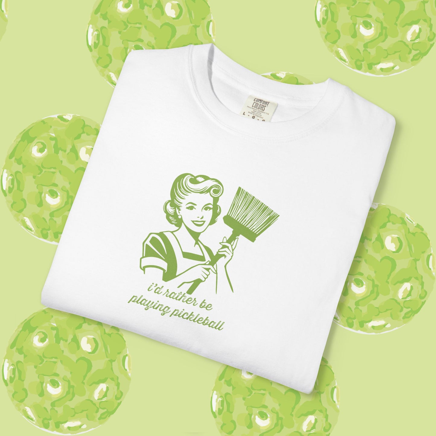 Rather Be Playing PICKLEBALL! Unisex Garment-Dyed T-shirt with Playful Design: Perfect for Picnics, Casual Outings, and Gift Ideas for Friends