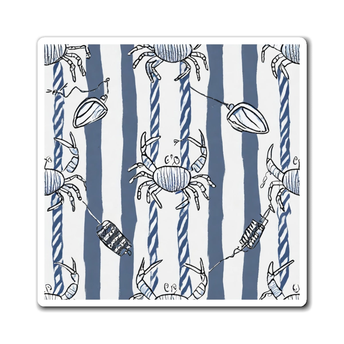 Nautical Crab Magnets, Coastal Decor, Kitchen Accessories, Beach House Gifts, Summer Vibes