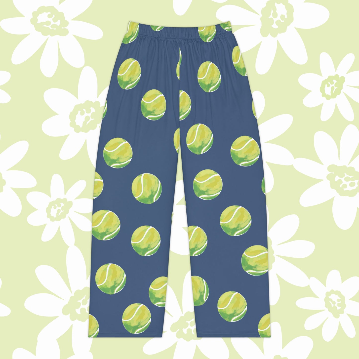 Tennis Ball Pajama Pants — Women's Lounge Wear with Playful Sports Print