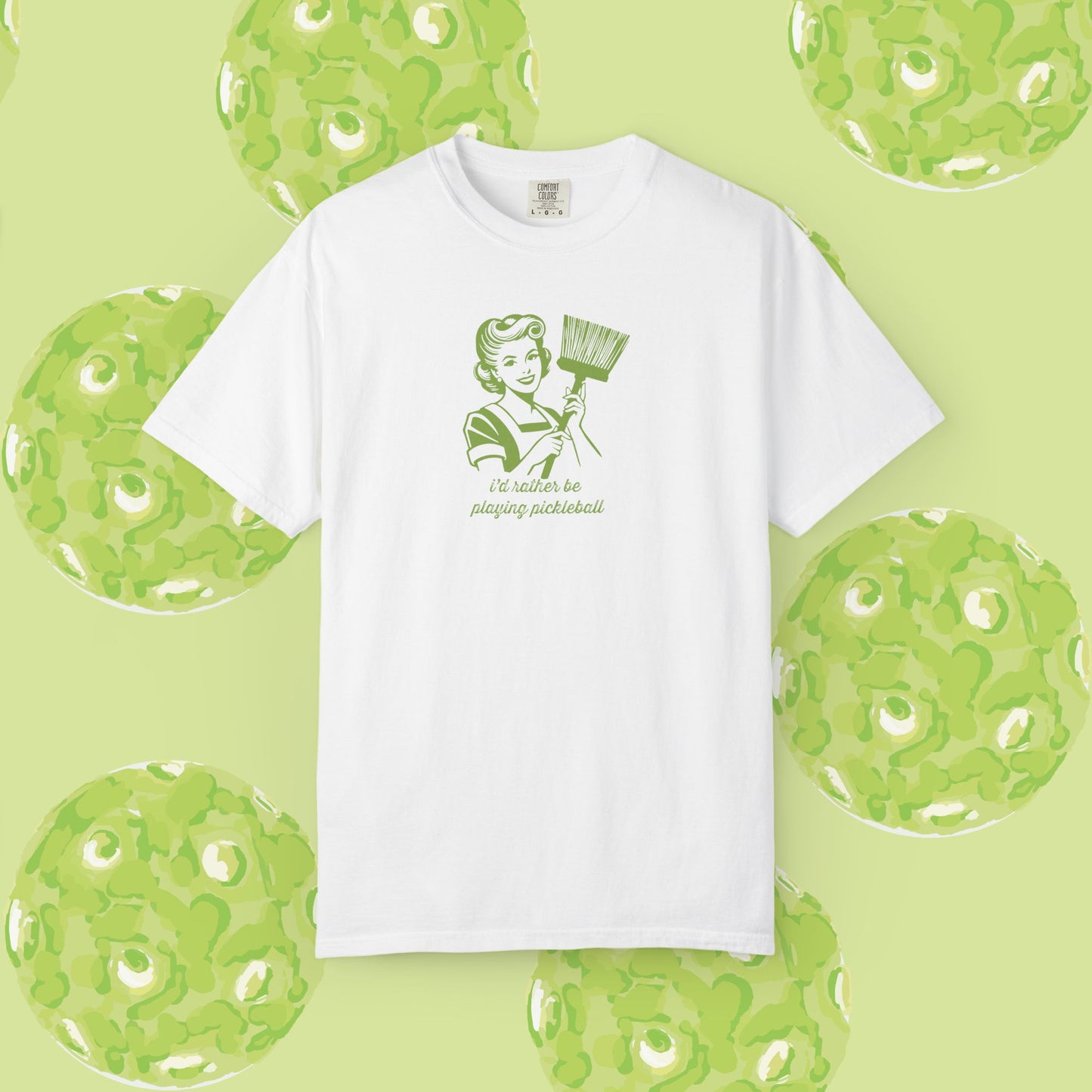 Rather Be Playing PICKLEBALL! Unisex Garment-Dyed T-shirt with Playful Design: Perfect for Picnics, Casual Outings, and Gift Ideas for Friends
