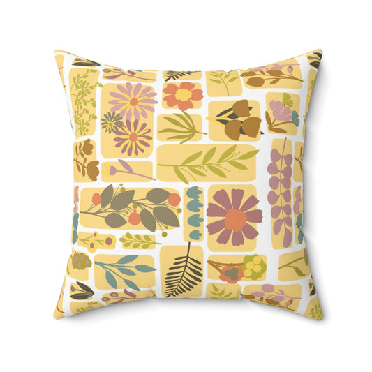 Boho Floral Pillow, Cozy Home Decor, Gift for Nature Lovers, Couch Accents, Farmhouse Style, Spring Decoration