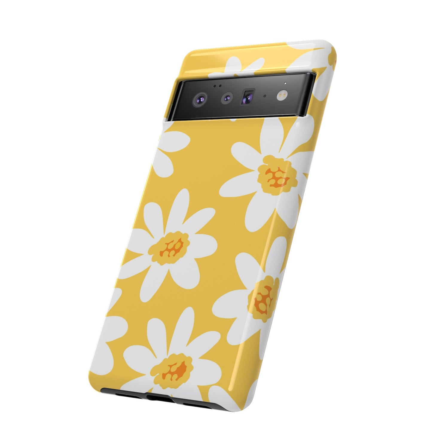 Yellow Daisy Phone Case, Floral Phone Cover, Tough Case, Summer Vibe Accessory, Gift for Nature Lovers, Bright Floral Design