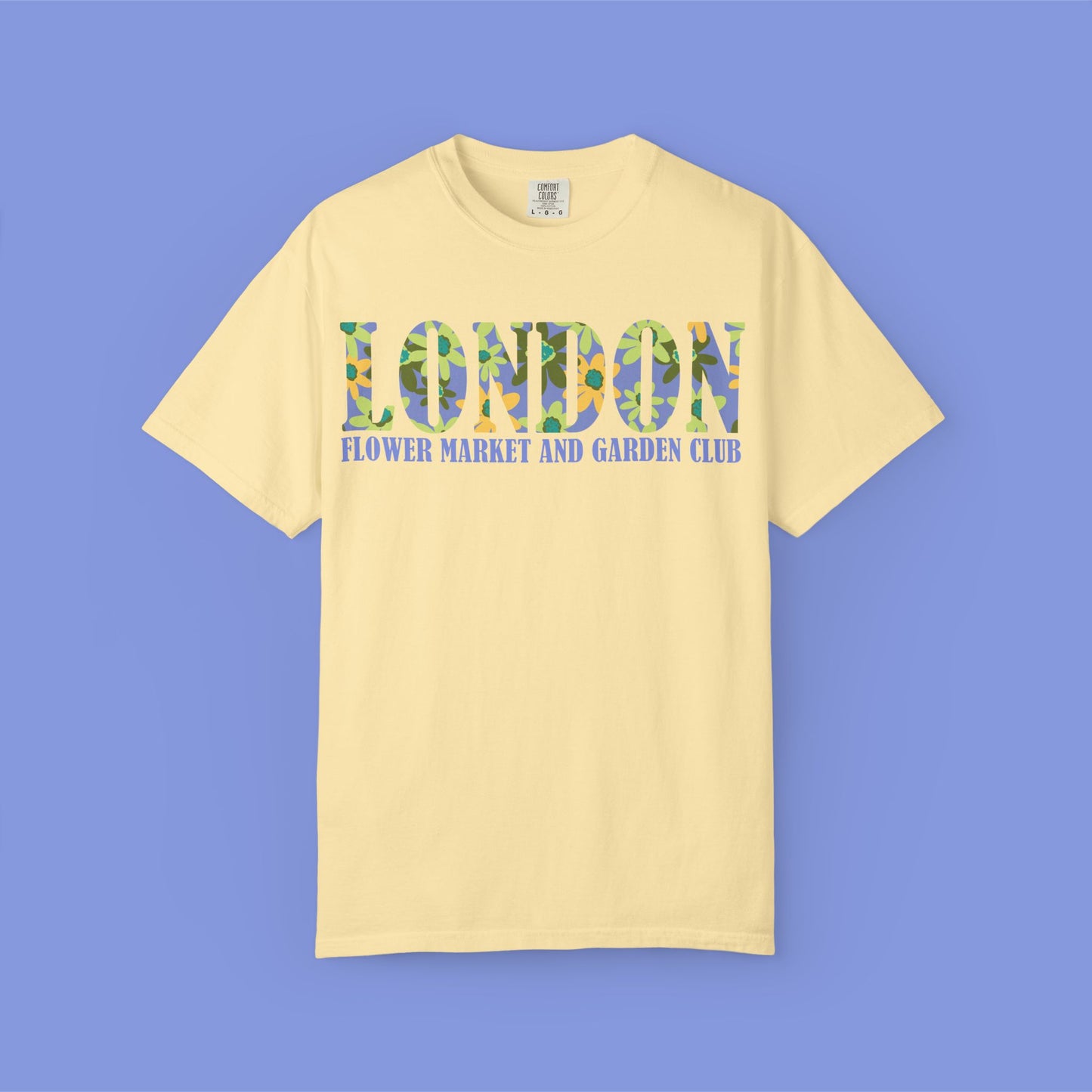 Floral Market T-Shirt, London Flower Club Tee, Unisex Garden Apparel, Summer Gift, Casual Outfit, Travel Shirt