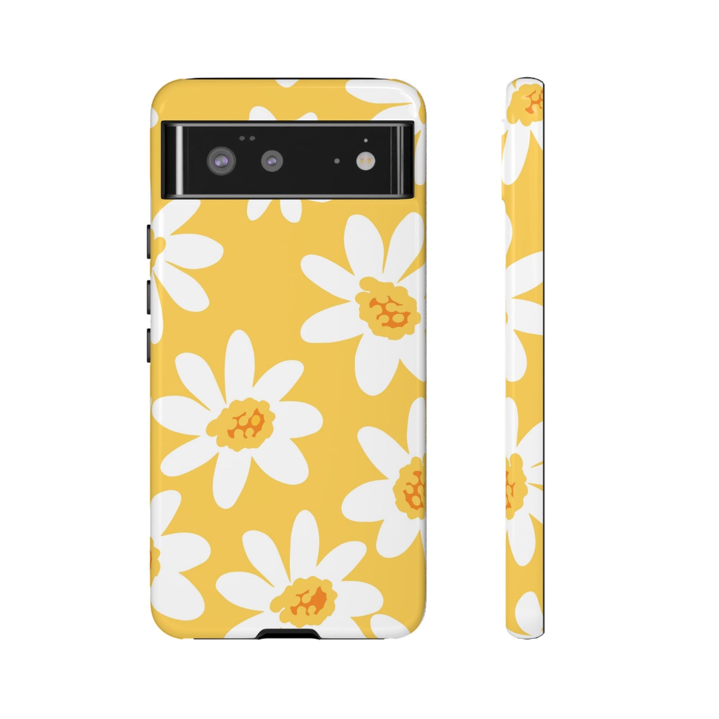 Yellow Daisy Phone Case, Floral Phone Cover, Tough Case, Summer Vibe Accessory, Gift for Nature Lovers, Bright Floral Design