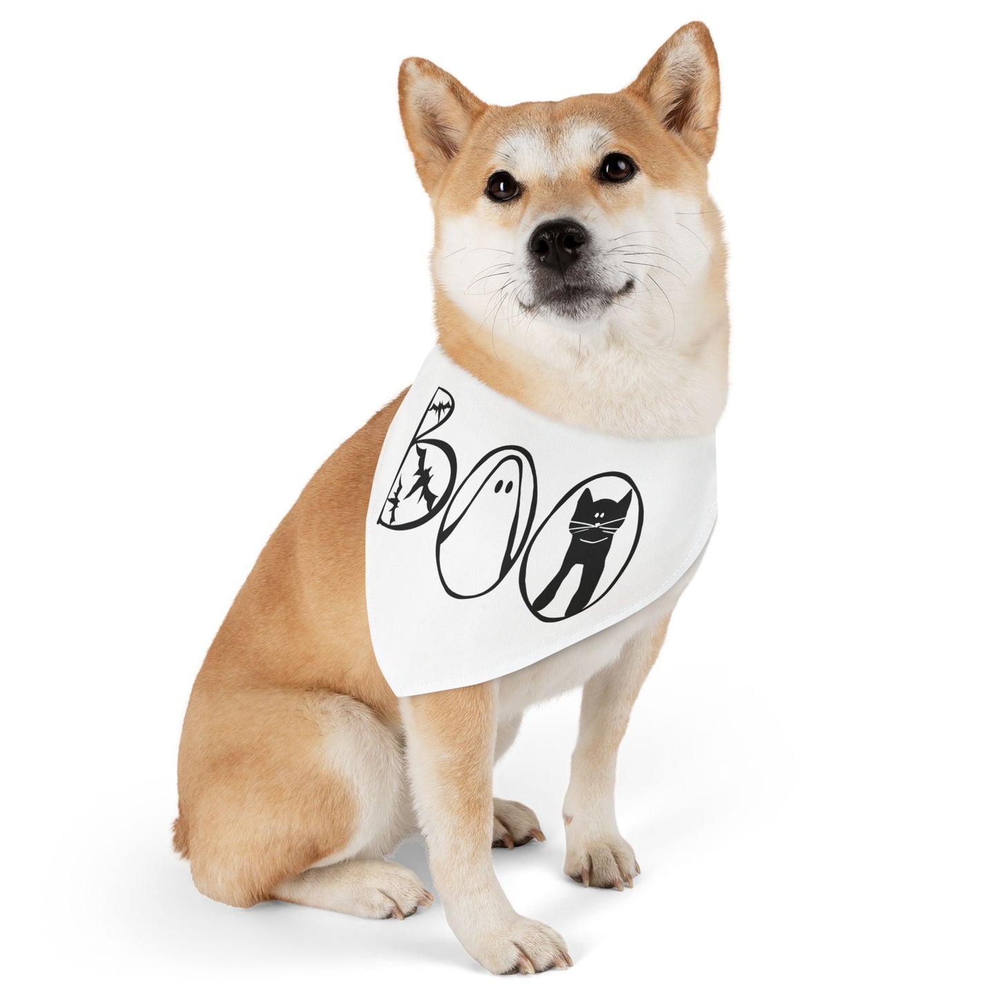 Adorable "Boo"  Pet Bandana Collar, Halloween Season dog attire, gift for dog lover's