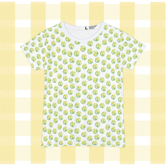 Women's All-Over Print T-Shirt — Tennis Ball Blossom Pattern