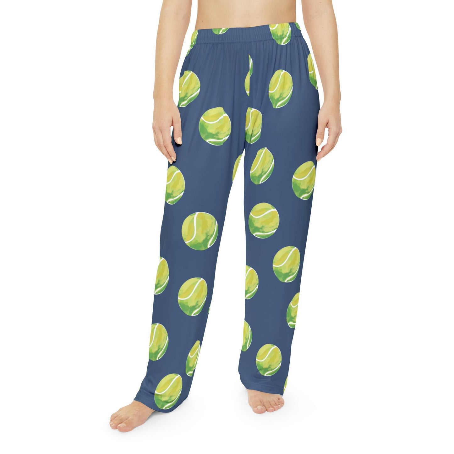 Tennis Ball Pajama Pants — Women's Lounge Wear with Playful Sports Print