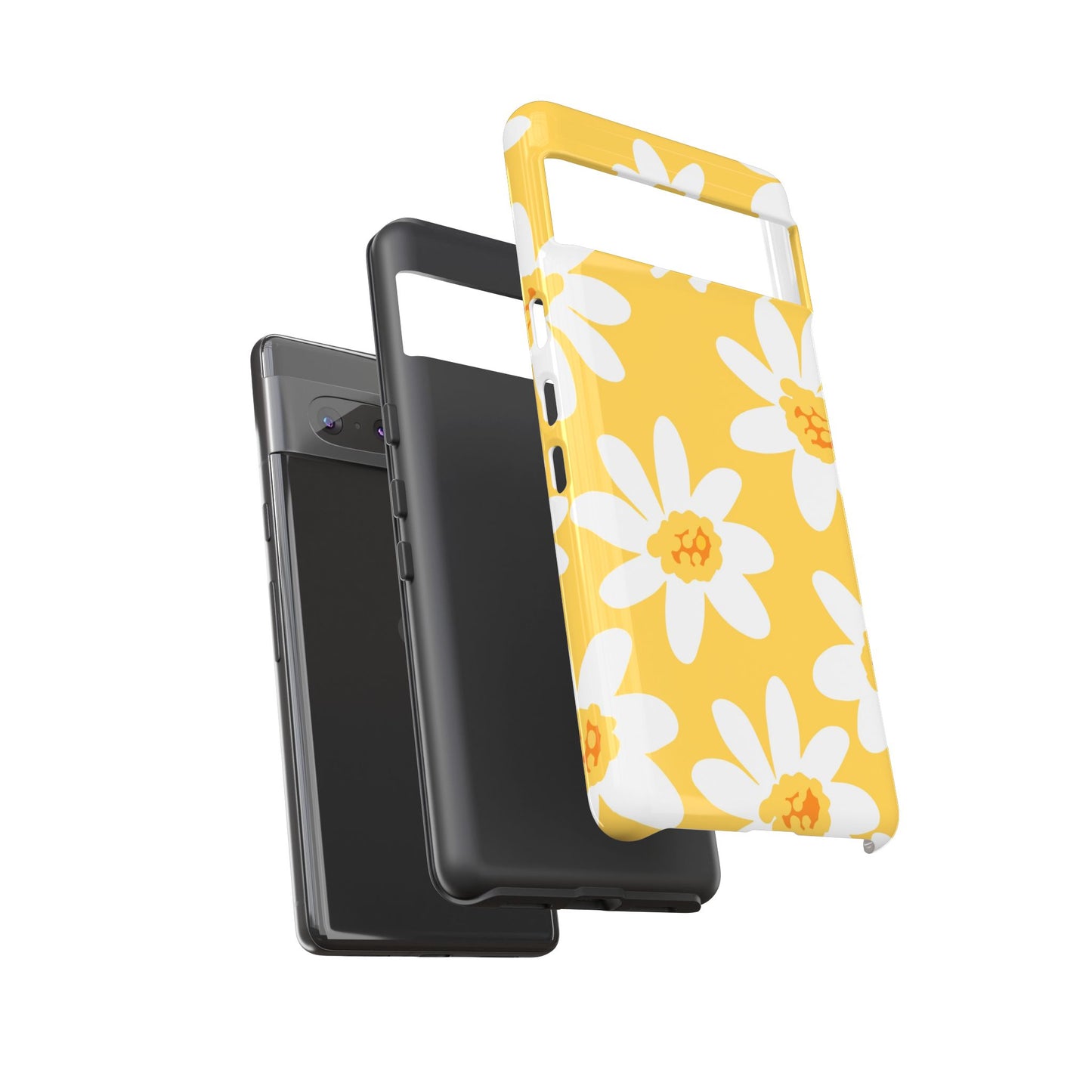 Yellow Daisy Phone Case, Floral Phone Cover, Tough Case, Summer Vibe Accessory, Gift for Nature Lovers, Bright Floral Design