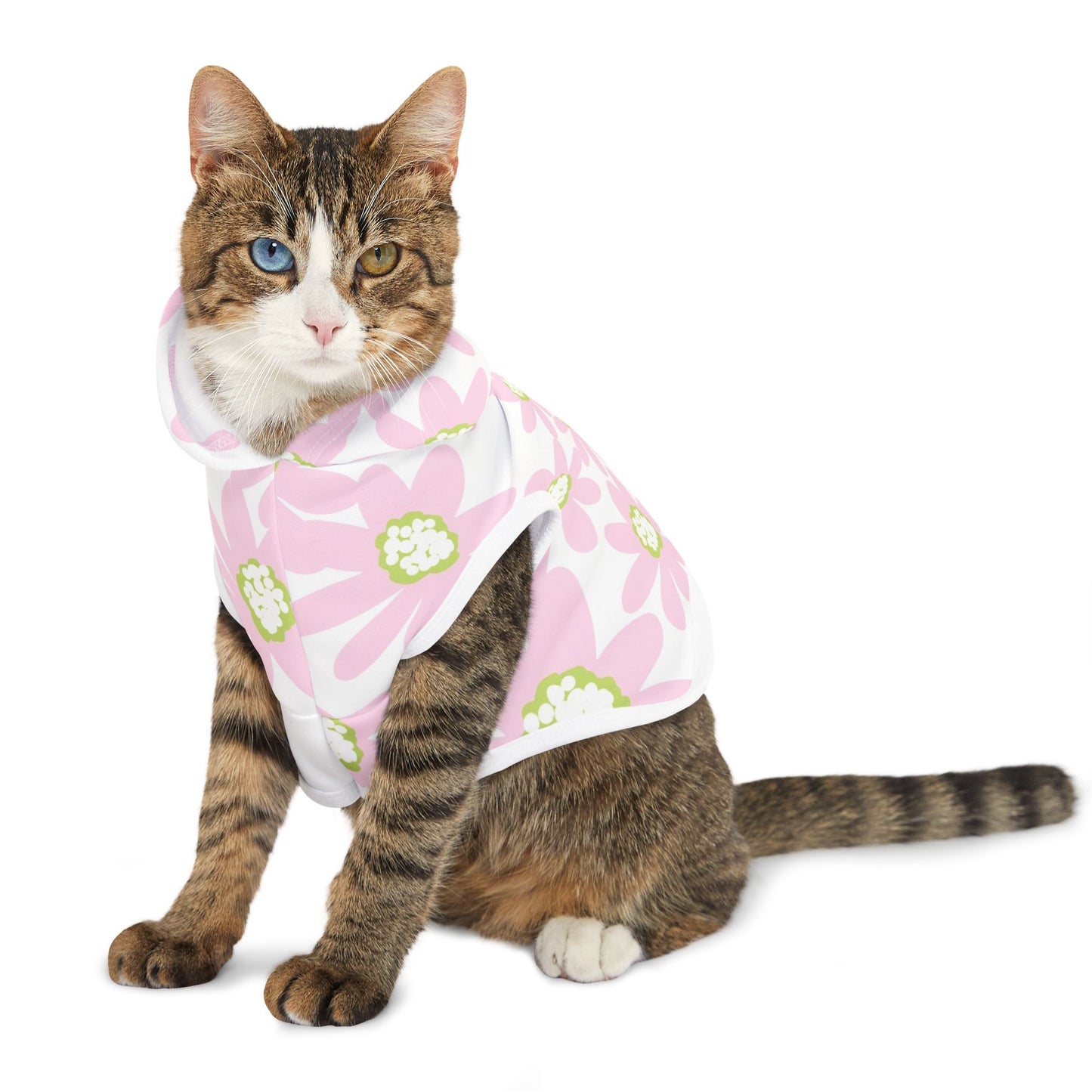 Floral Pet Hoodie for Cats, Cute Pet Hoodie, Cozy Pet Apparel, Spring Fashion for Pets, Gift for Pet Lovers