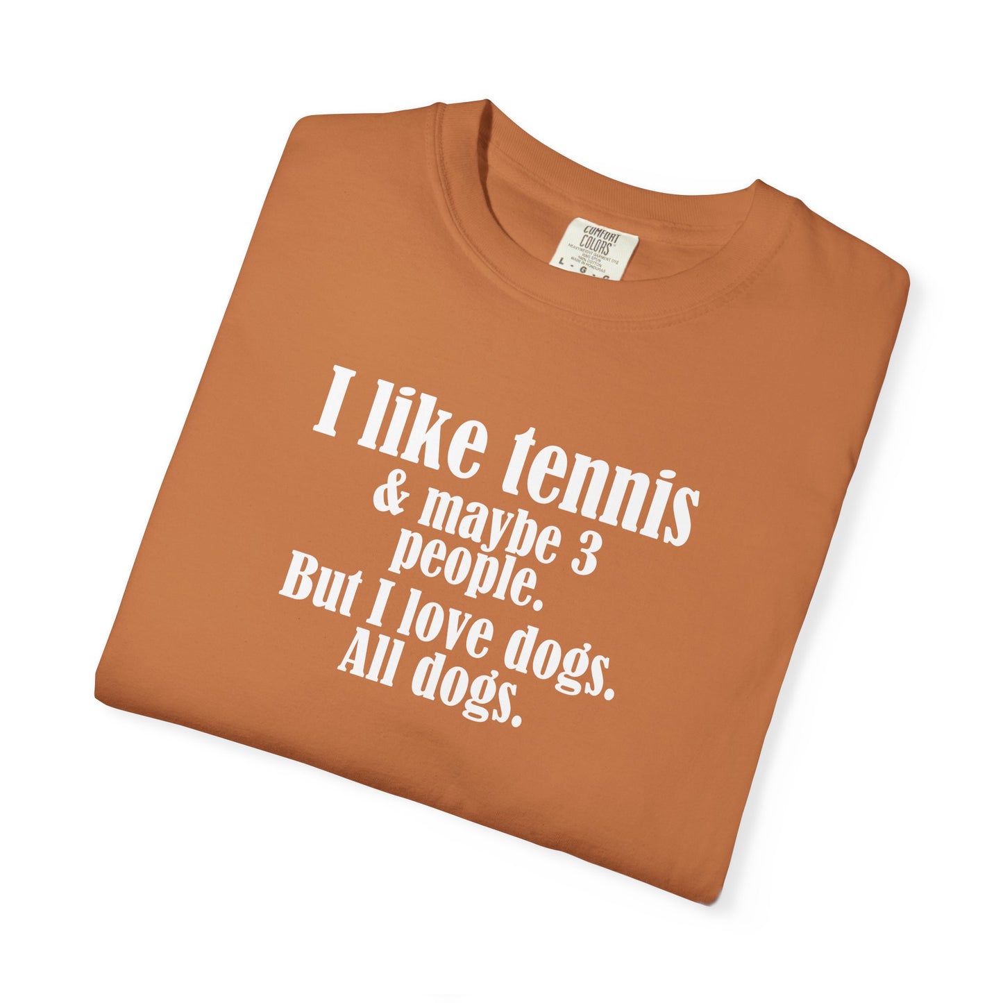 Tennis Lover Unisex T-shirt - I Like Tennis & All Dogs Design