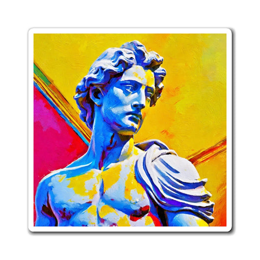 Colorful David Statue Magnet, Artistic Home Decor, Unique Fridge Decoration, Gift for Art Lovers, Modern Kitchen Accessories