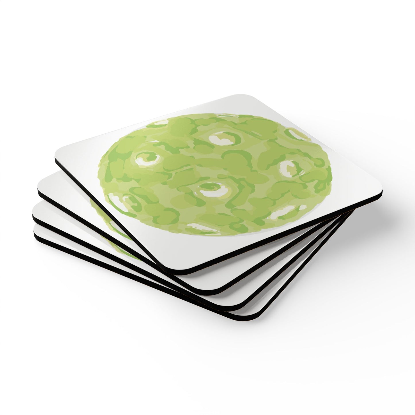 Pickleball Design Eco-Friendly Cork Coaster Set, Rustic Drinkware, Home Bar Decor, Housewarming Gift, Kitchen Essentials, Pickleball Lover's Gift