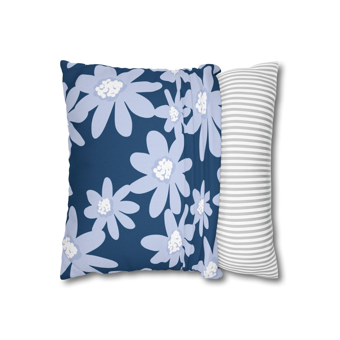 Floral Pattern Square Pillowcase - Cozy Home Decor, Flower Cushion Cover, Living Room Accent, Gift Idea, Spring Home Accessories