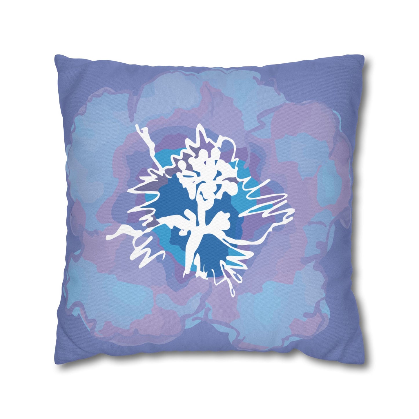 Beautiful Azalea Floral Periwinkle Patterned Pillowcase | Cozy Home Decor, Dreamy Bedroom Accents, Unique Gift, Stylish Cushion Cover